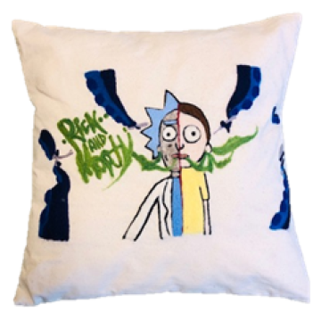 coussin laine piquée